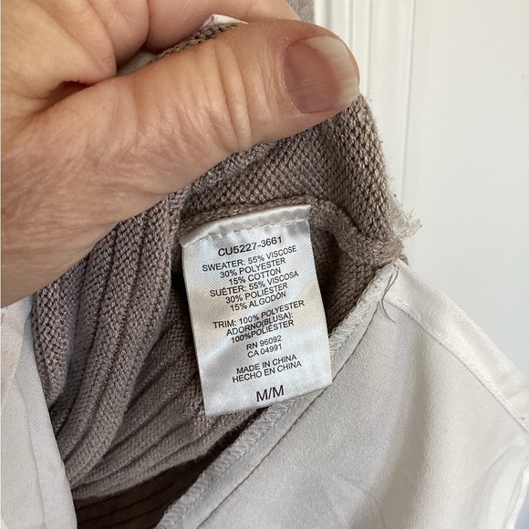 Hilary Radley Tan Long Sleeve Relaxed Sweatshirt - Picture 7 of 8